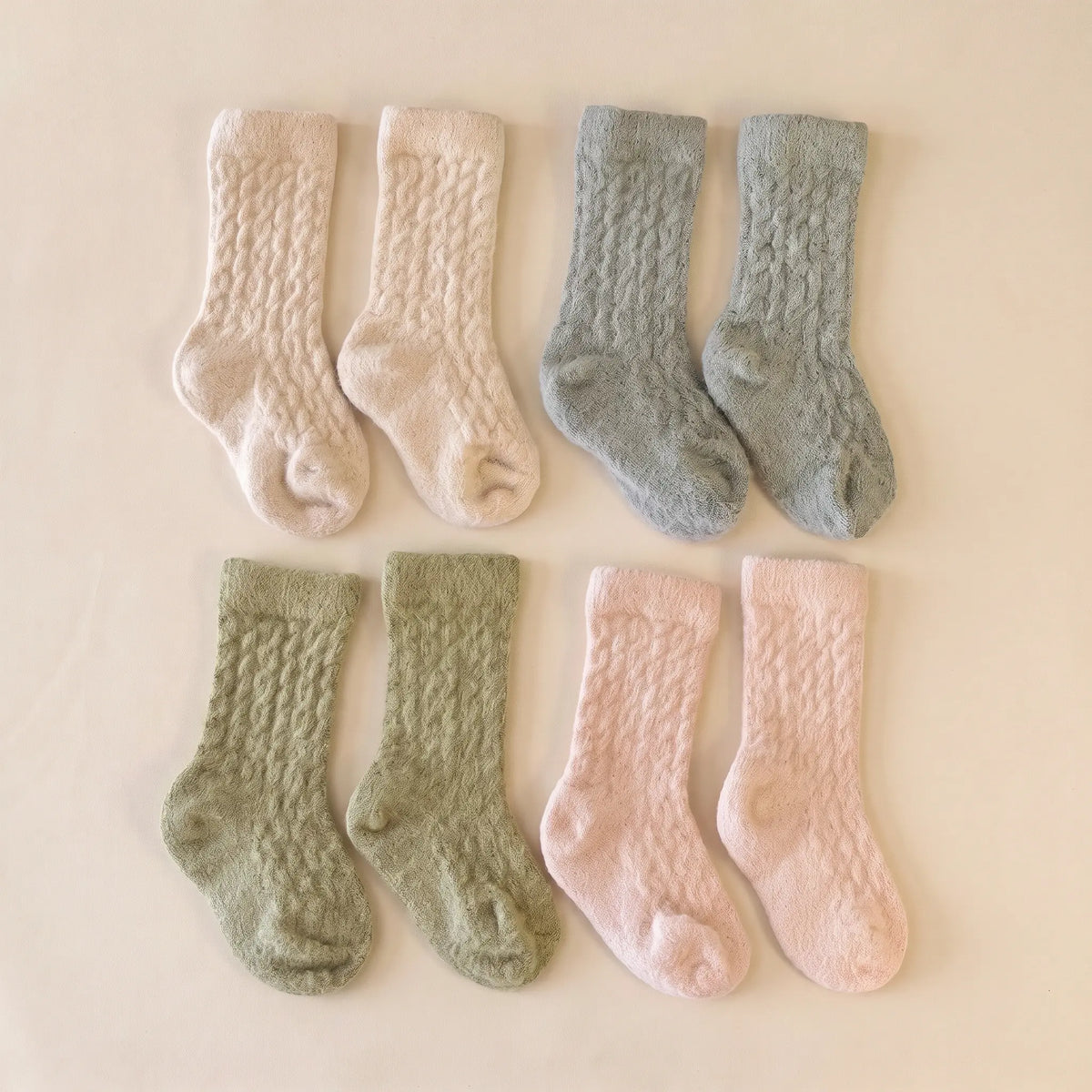 Soft stretch baby knit socks for 0 to 18 months in Frankie Cove, Percy Glen, Mabel Lane and Marlow Bay