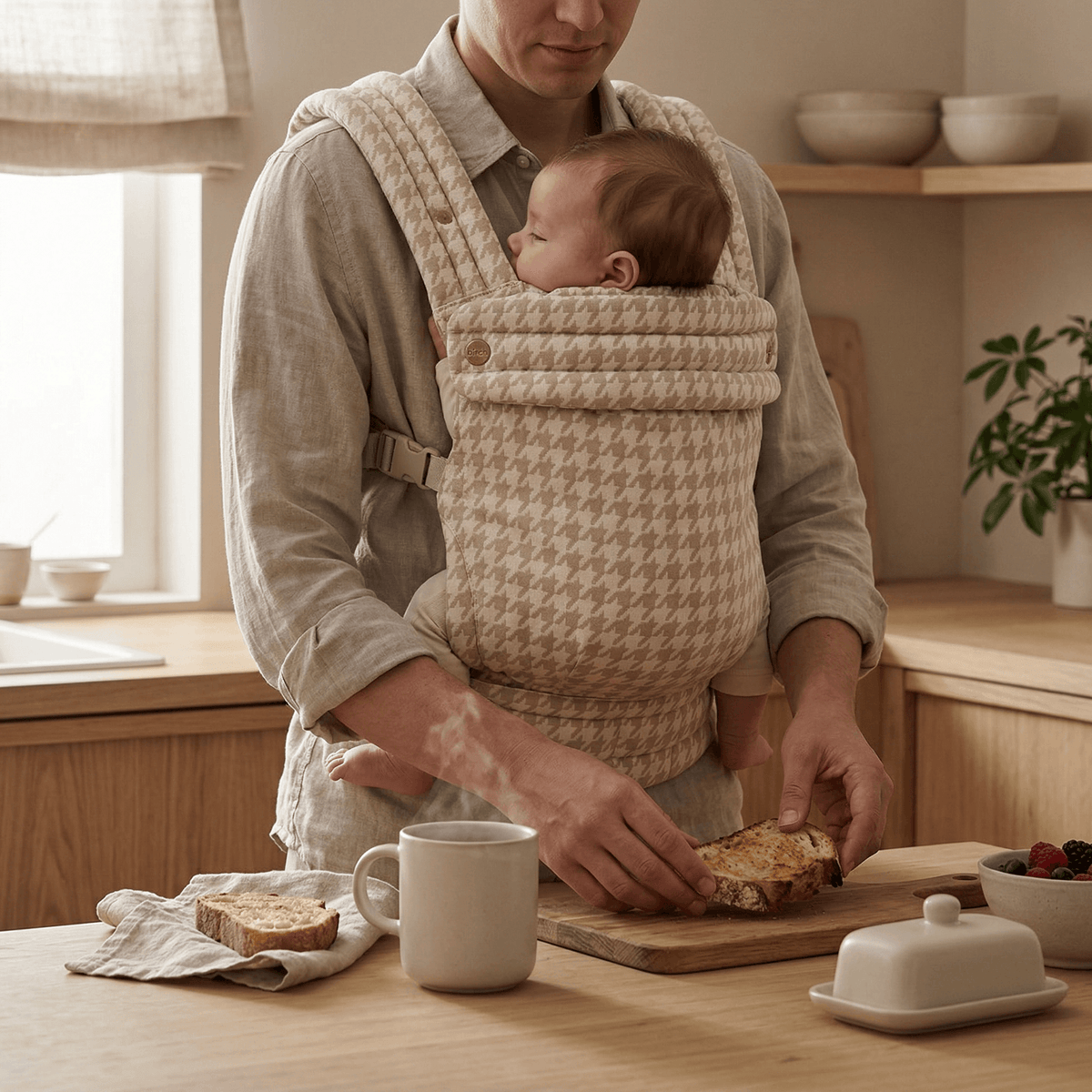 Baby carriers — ergonomic front carry position by Honey & Sage
