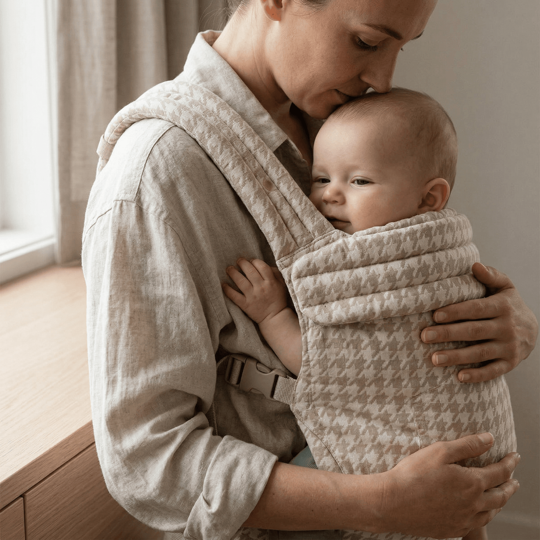 Baby carriers — ergonomic front carry position by Honey & Sage
