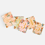Peach and green baby milestone card set