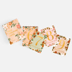 34-piece floral baby milestone card keepsake set