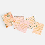 Floral baby milestone cards 25 to 28 from the 34-piece keepsake set