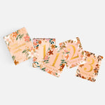 Fox and Fallow Floral baby milestone card set