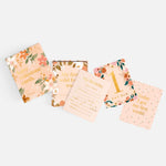 Selection of floral baby milestone cards from the keepsake set