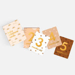 Boho baby milestone cards with sunrise design