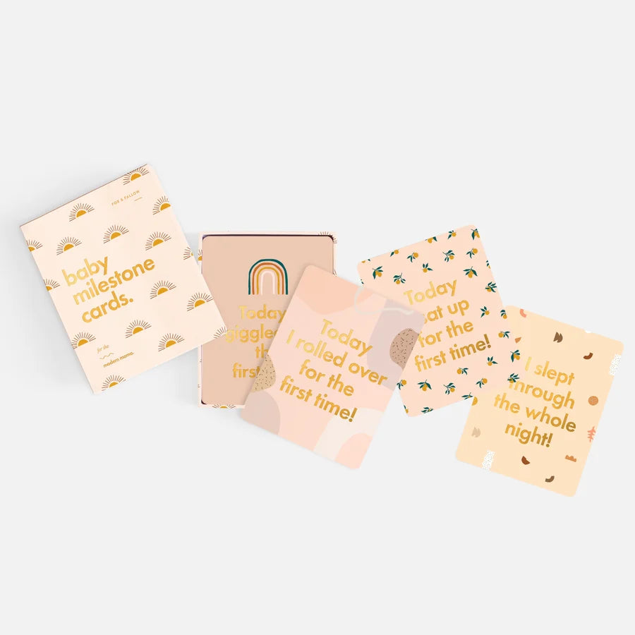 Boho baby milestone cards 25 to 28 from the 34-piece keepsake set