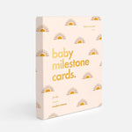 Boho baby milestone cards keepsake box standing upright