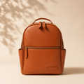 Alder backpack in warm tan tone with interchangeable strap system