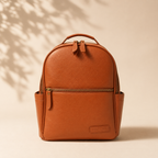 Alder backpack in warm tan tone with interchangeable strap system