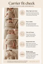 Baby carrier - ergonomic front position safety carry card