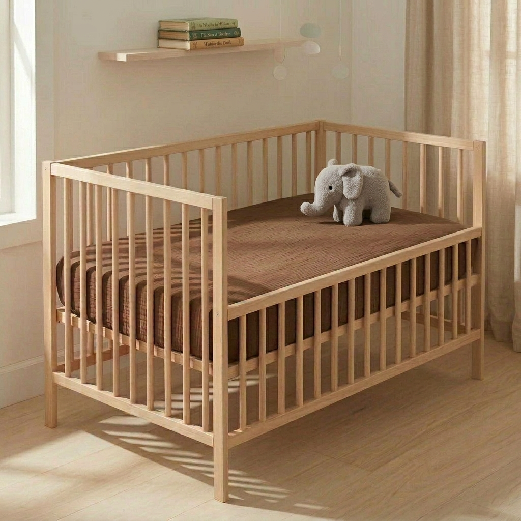 Cocoa fitted cot sheet soft breathable baby bedding