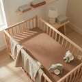 Cocoa fitted cot sheet soft breathable baby bedding