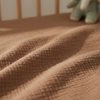 Cocoa fitted cot sheet soft breathable baby bedding