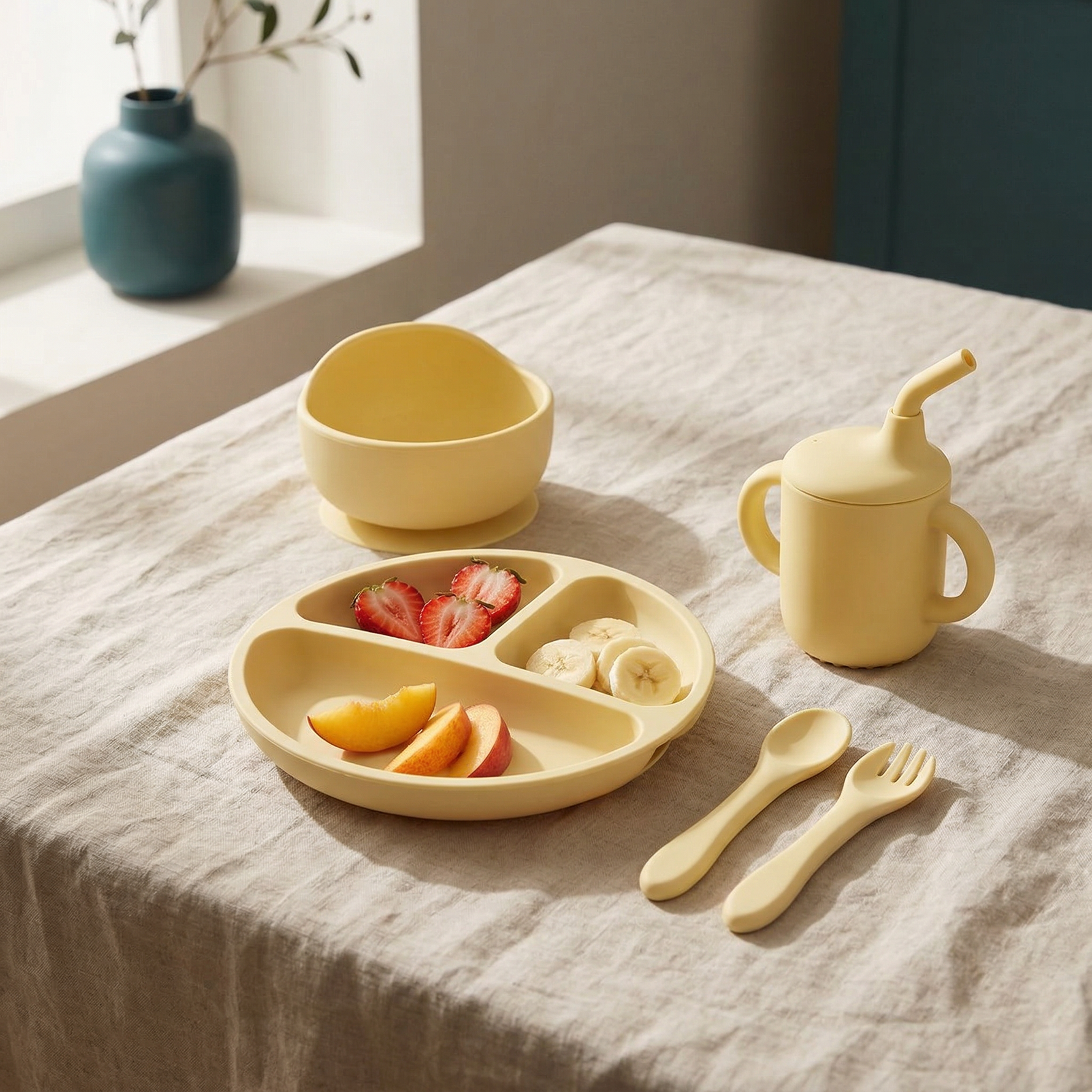 Baby dining sets — silicone feeding set by Honey & Sage