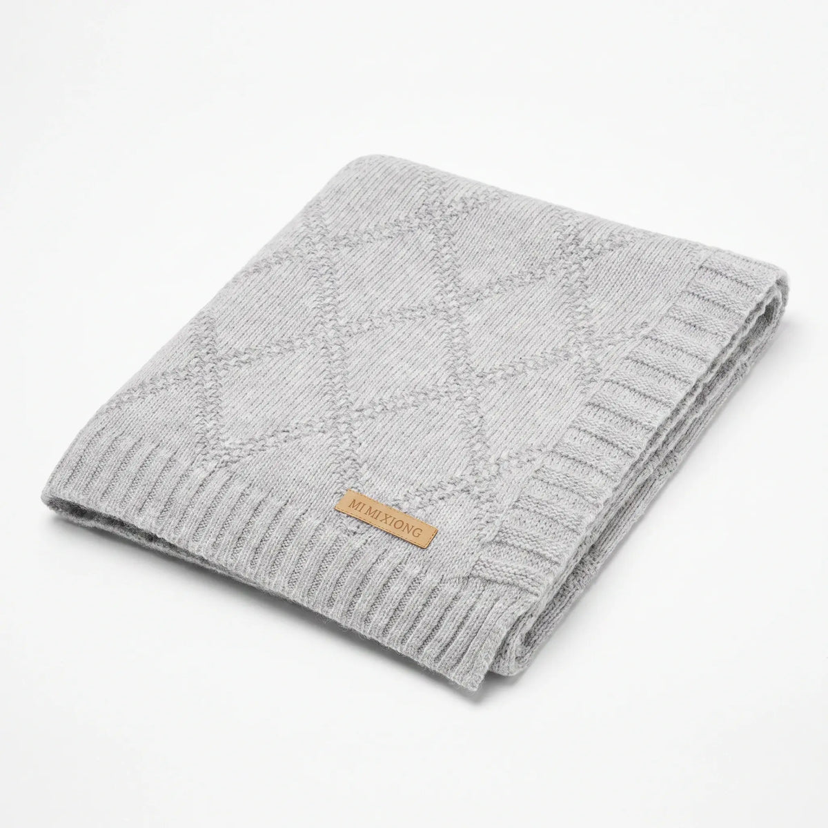 Lightweight cotton diamond knit baby blanket in Jolene