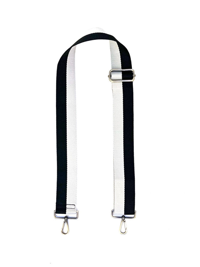 Dark neutral dusk toned interchangeable bag strap with gold hardware flat lay