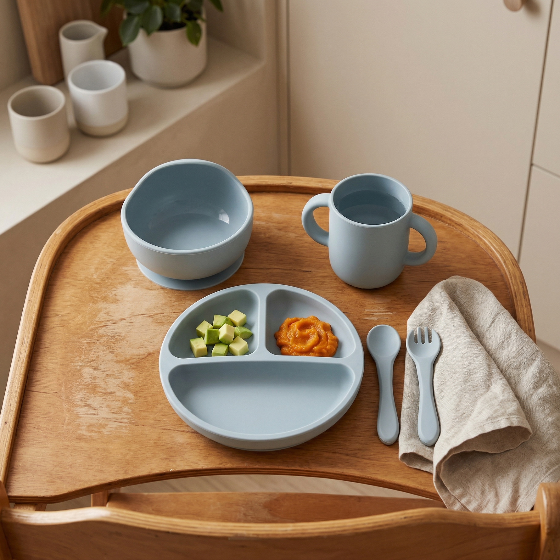 Baby dining sets — silicone feeding set by Honey & Sage