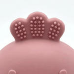 Nest silicone baby teether in Bronte (deep pink)
