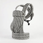 Onyx ergonomic baby carrier, worn in front carry position - Honey & Sage