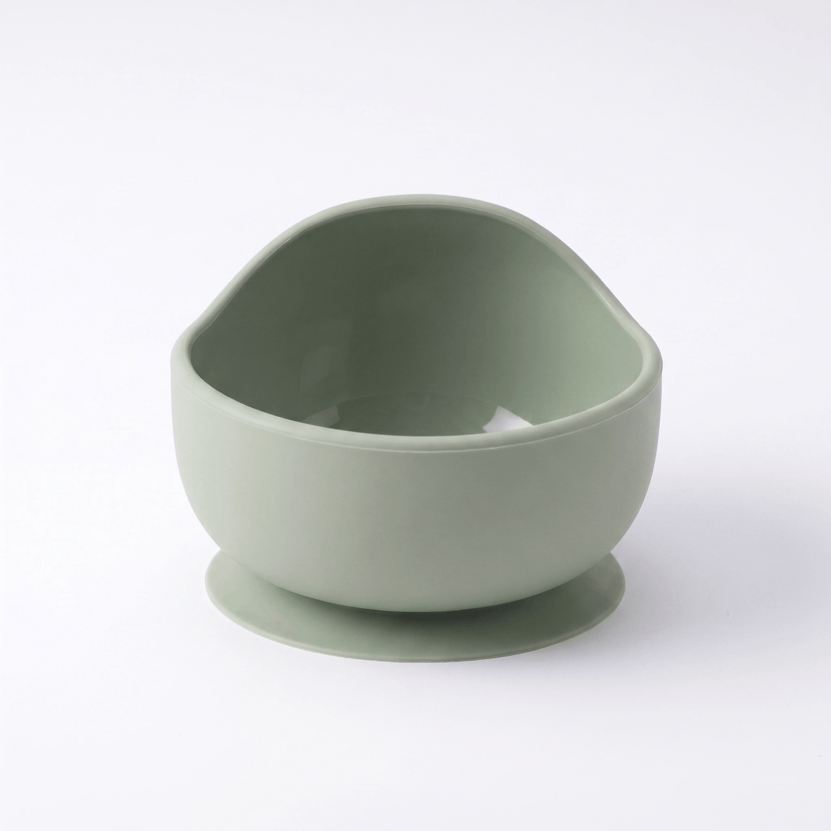 Silicone suction bowl in Sage (green)