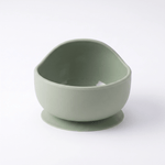 Silicone suction bowl in Sage (green)