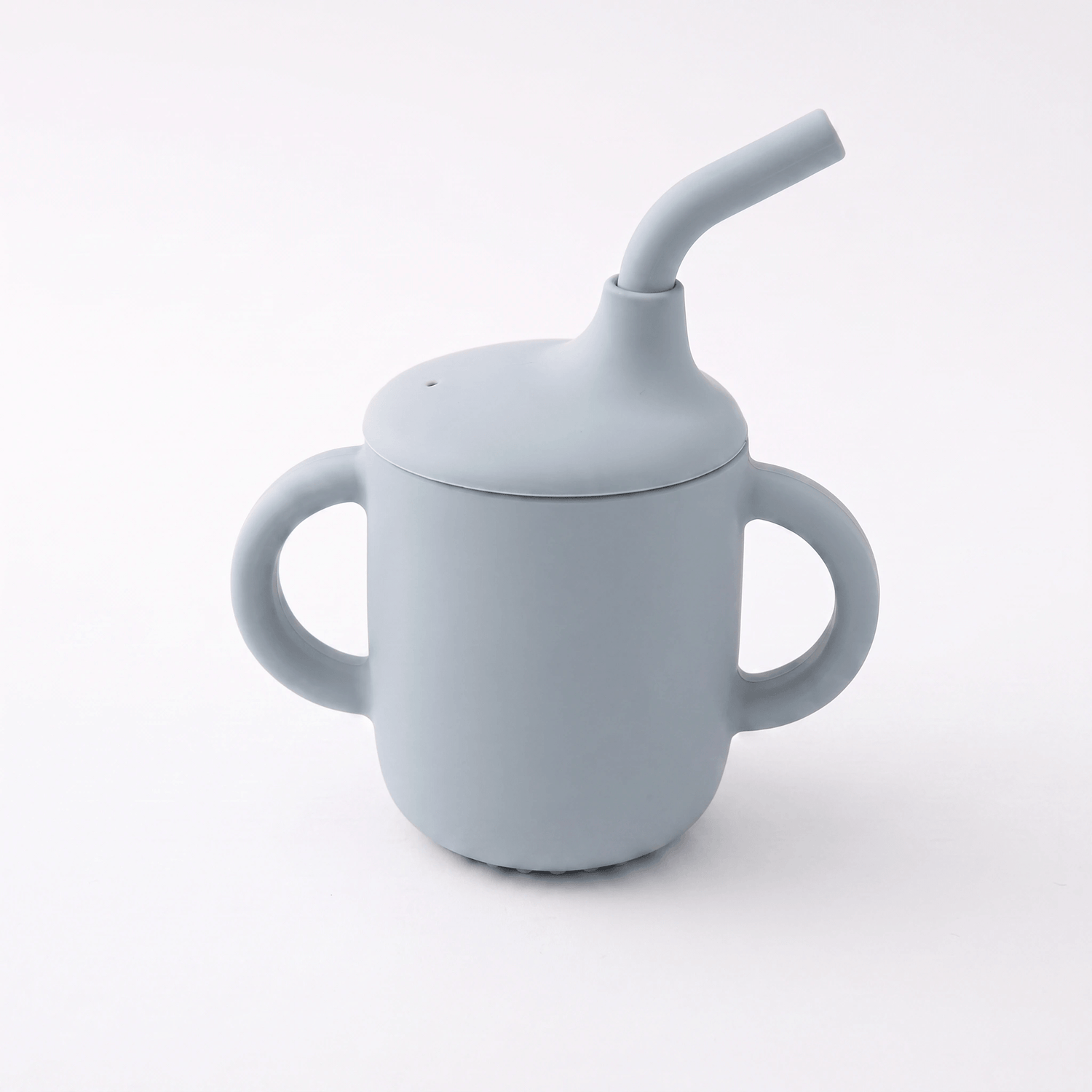 Silicone sippy cup with straw in Harbour (blue)