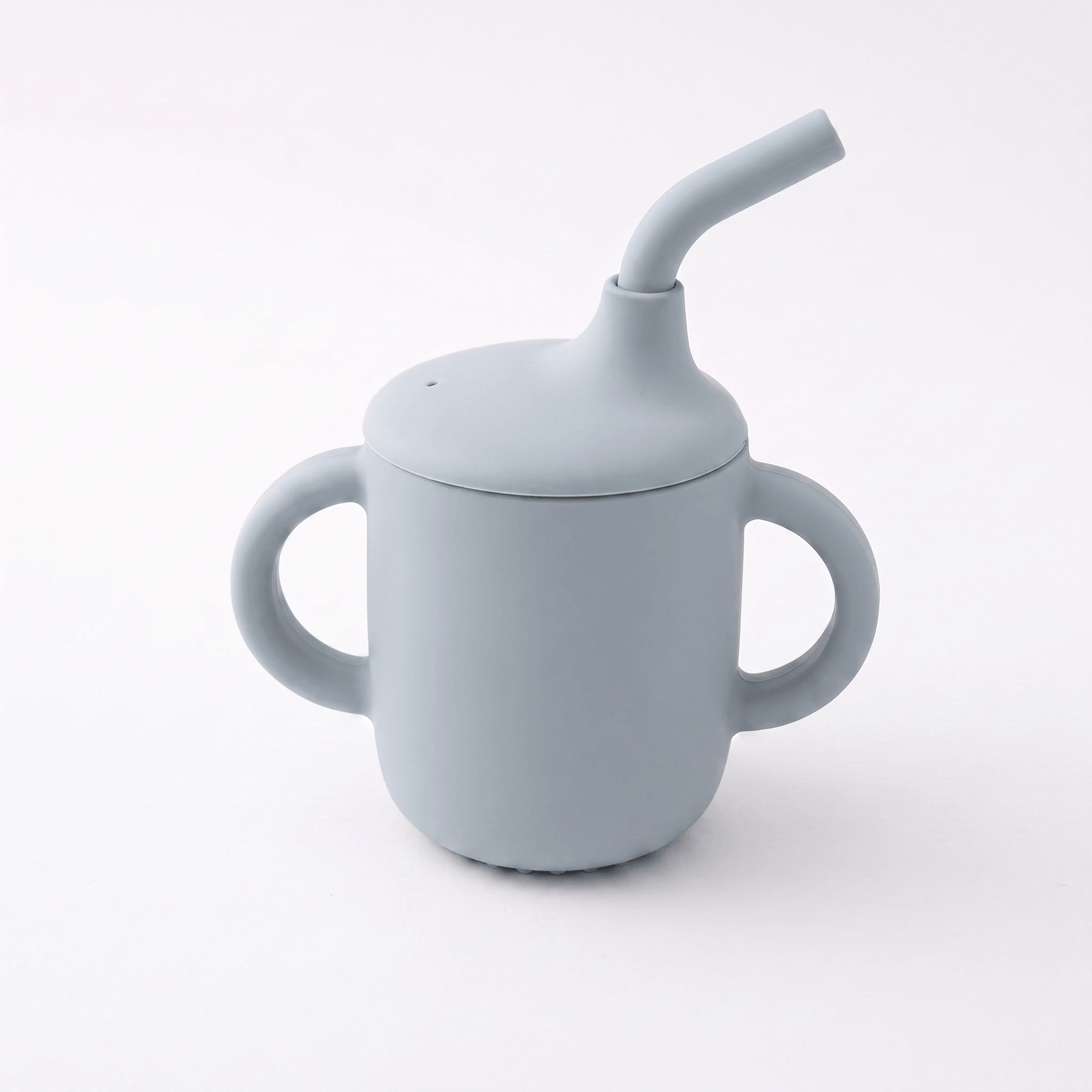 Silicone sippy cup with straw in Harbour (blue)