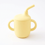 Silicone sippy cup with straw in Dawn (bright yellow)