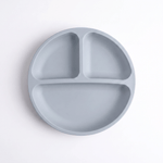 Silicone suction plate in Harbour (blue) with divided sections