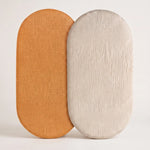 Muslin cotton fitted bassinet sheets, 2 pack in Honey Oat