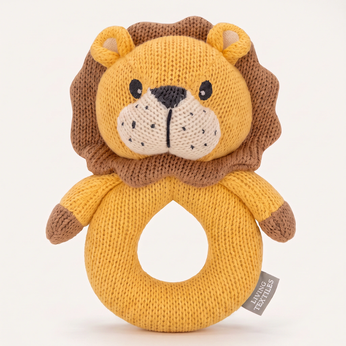 Cotton knit baby rattle, Hugo