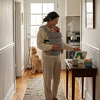 Black onyx baby carrier worn by parent ergonomic front carry