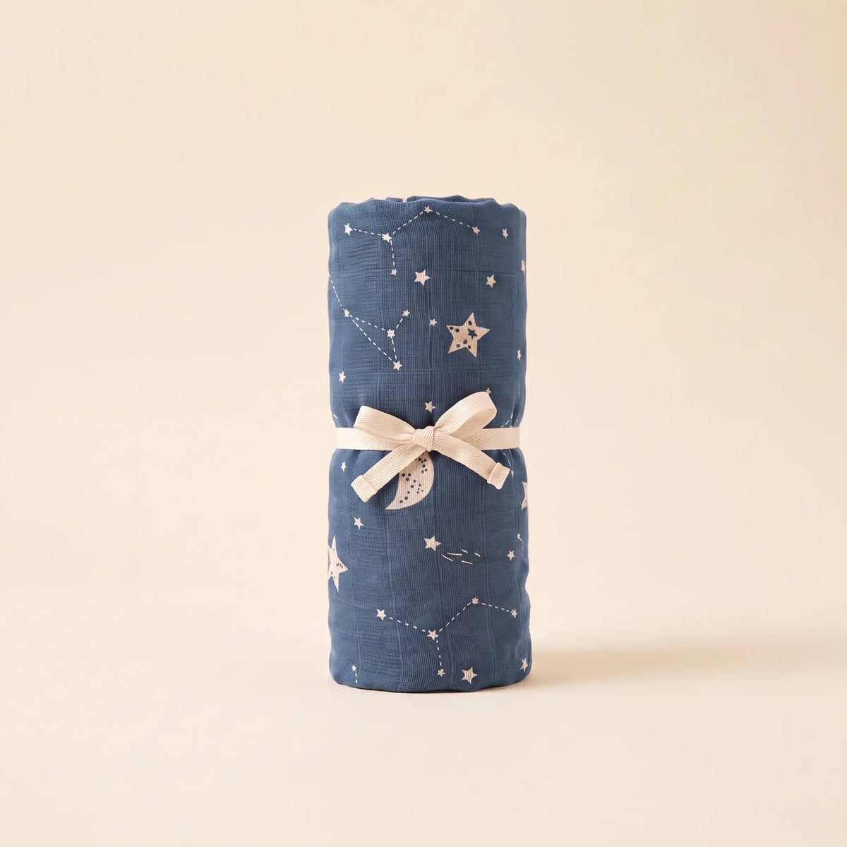 Drift muslin baby swaddle in Lunar star and moon print