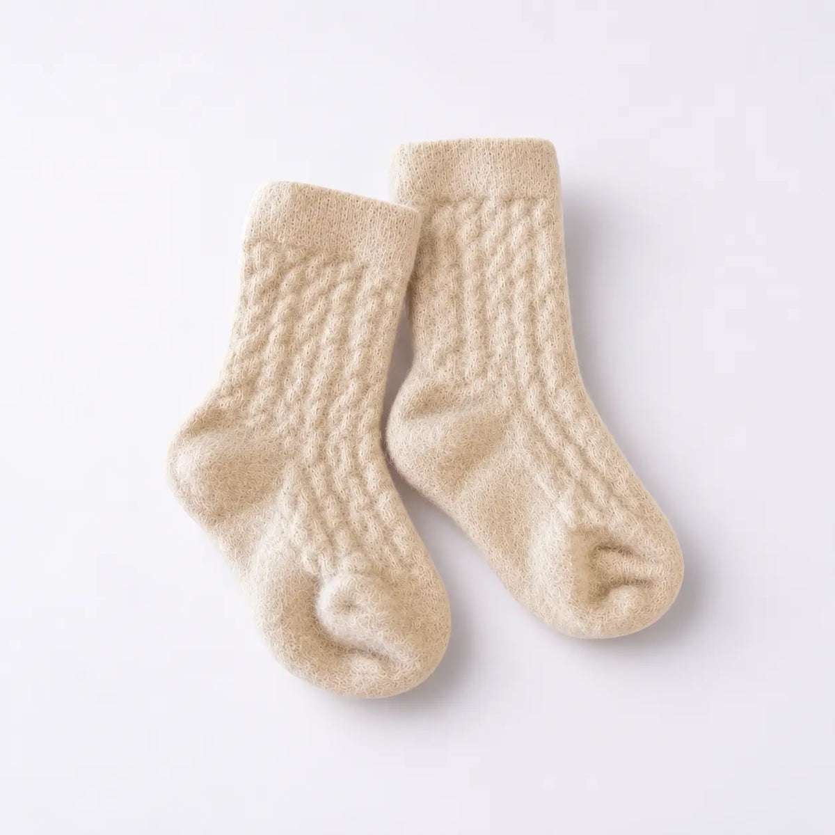 Soft stretch baby knit socks in Marlow Bay cream
