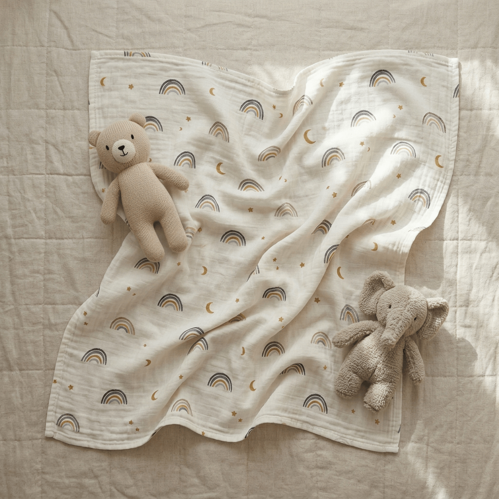 Baby swaddles — soft muslin wrap by Honey & Sage