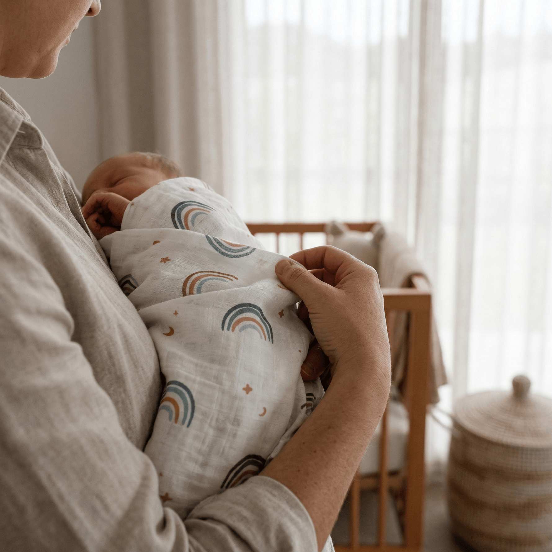 Baby swaddles — soft muslin wrap by Honey & Sage