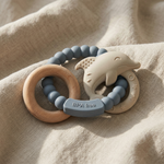 Baby teethers — silicone and beechwood by Honey & Sage