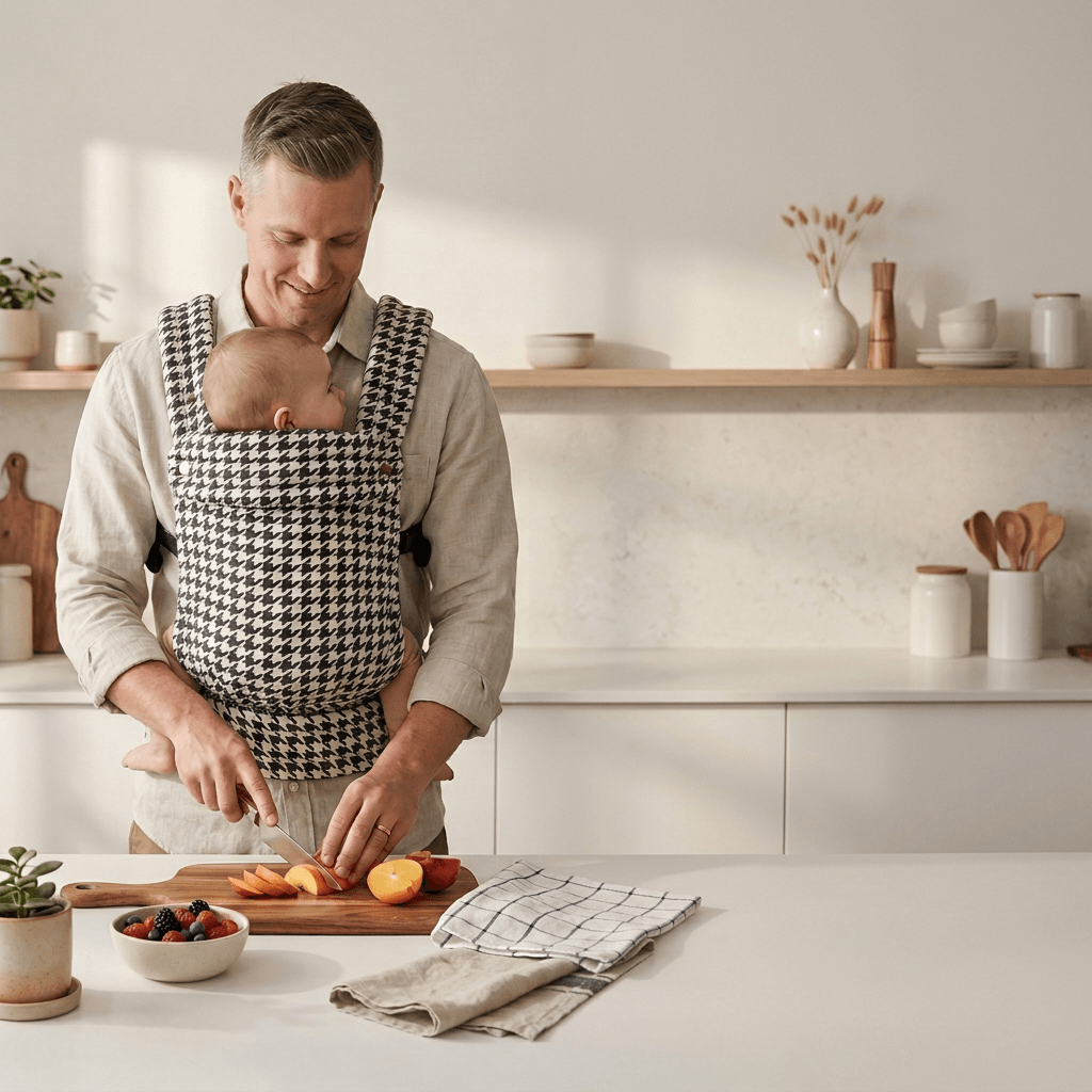 Baby carriers — ergonomic front carry position by Honey & Sage