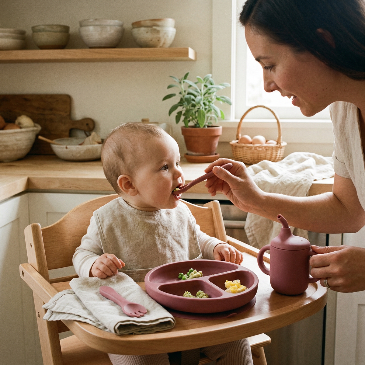 Baby dining sets — silicone feeding set by Honey & Sage