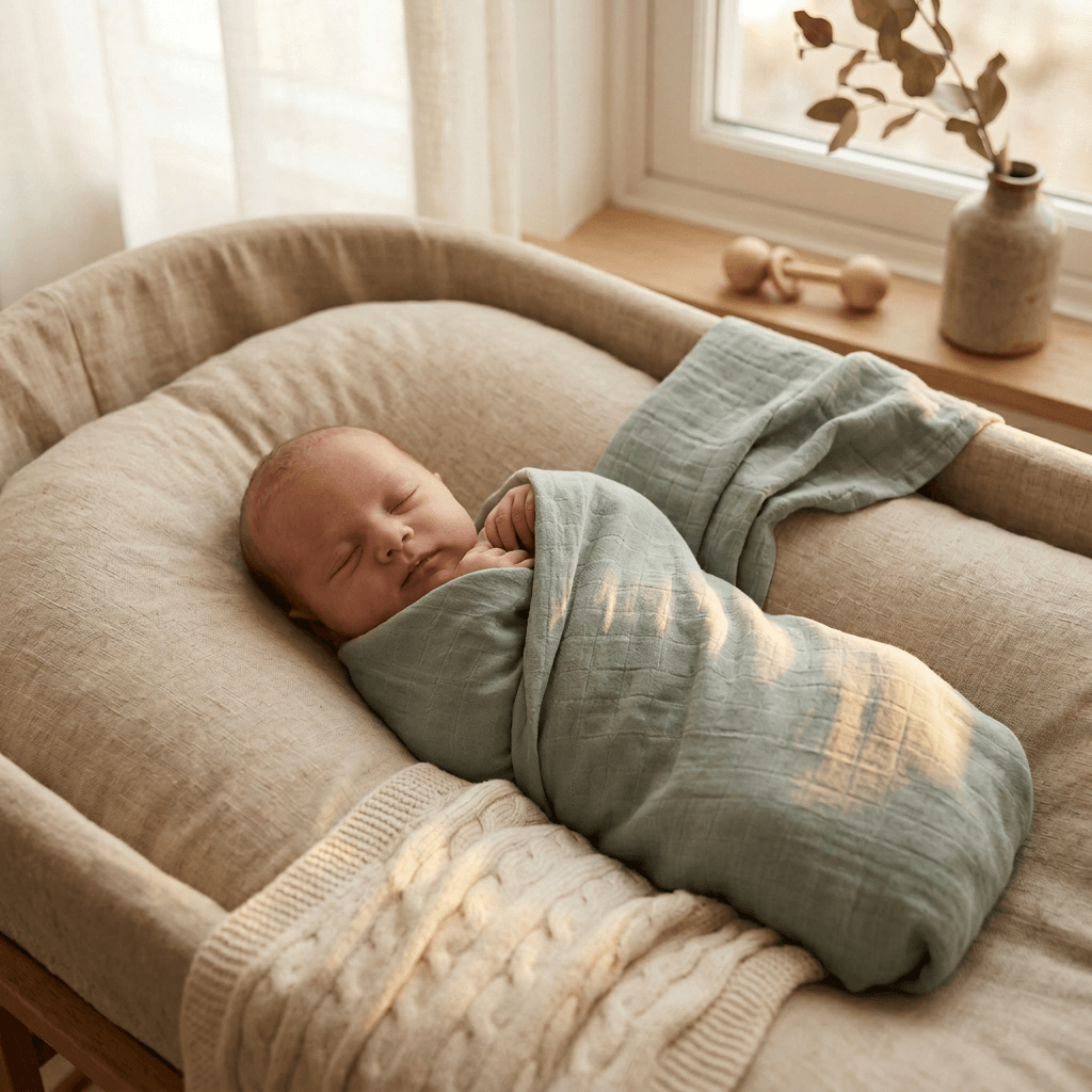 Baby swaddles — soft muslin wrap by Honey & Sage