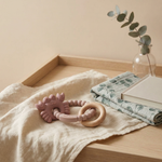 Baby teethers — silicone and beechwood by Honey & Sage