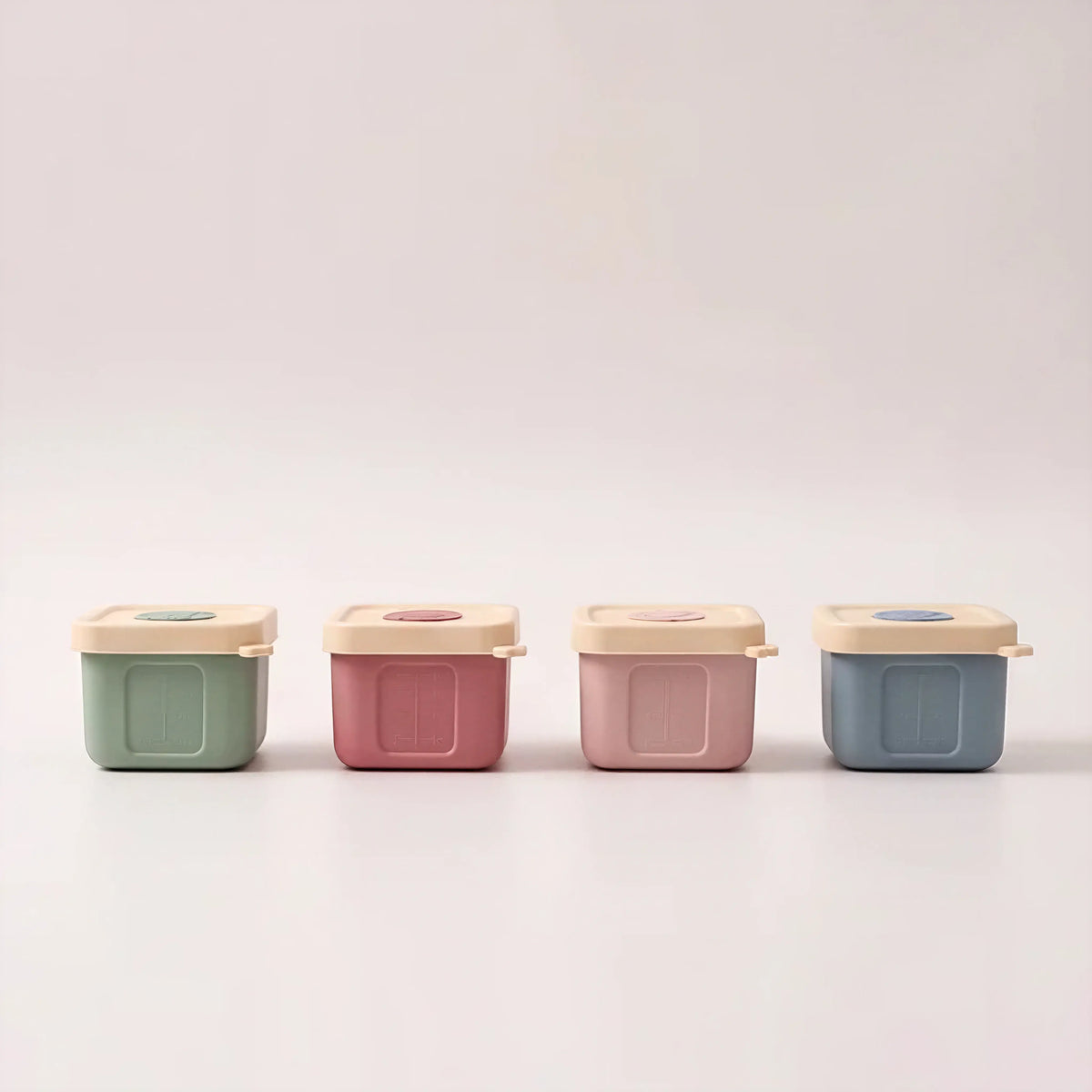 Silicone baby food containers, set of 4, Sheep design (view 2)
