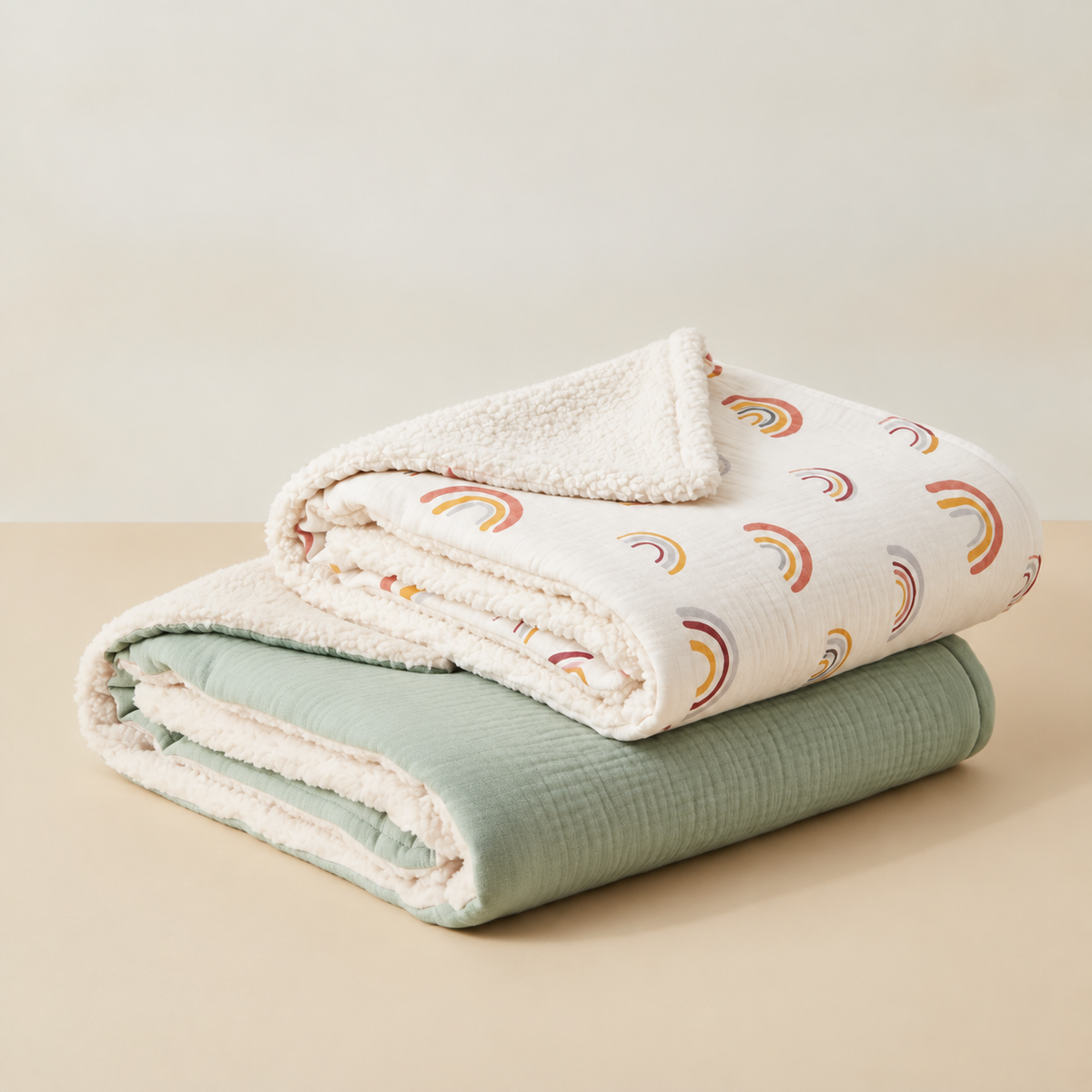 The Sherpa Blanket in Haven and Hope colourways