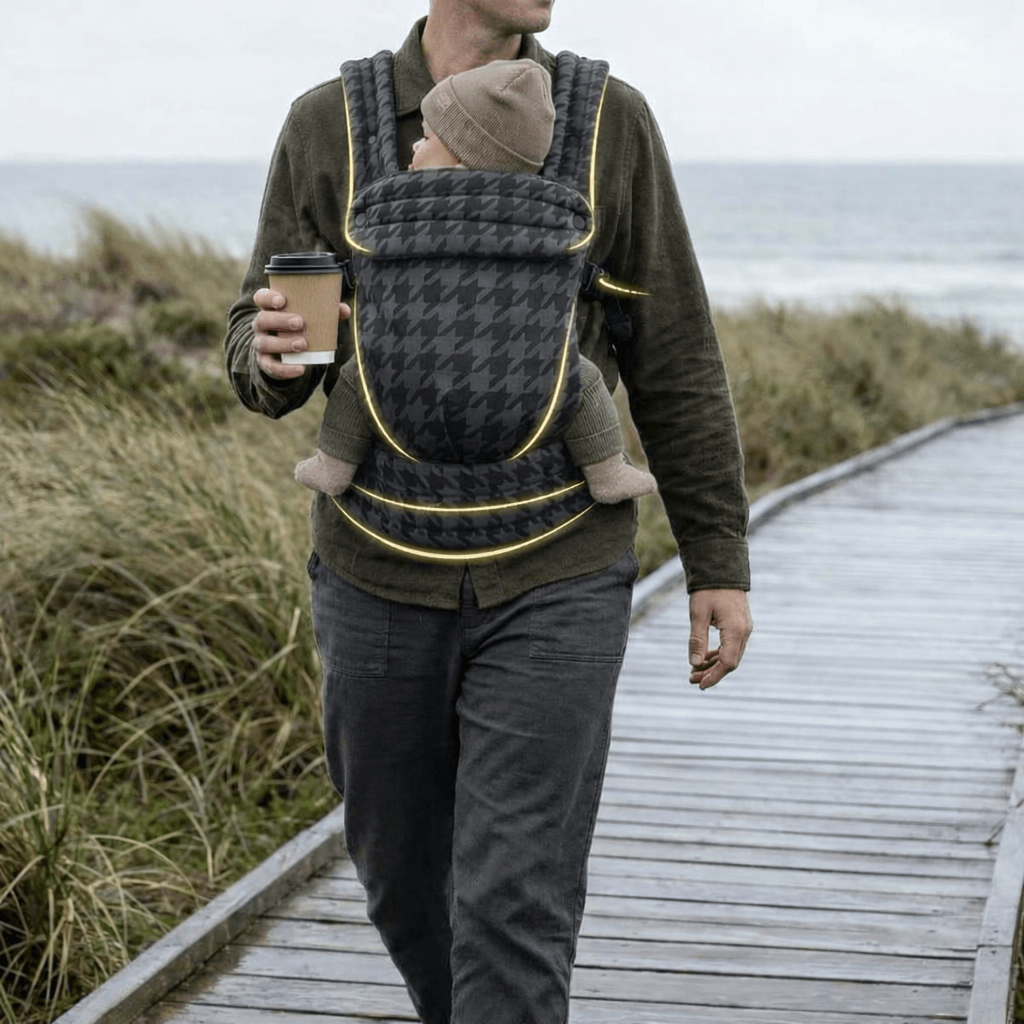Baby carriers — ergonomic front carry position by Honey & Sage
