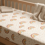 Baby cot sheets — soft breathable fitted sheet by Honey & Sage