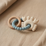 Baby teethers — silicone and beechwood by Honey & Sage